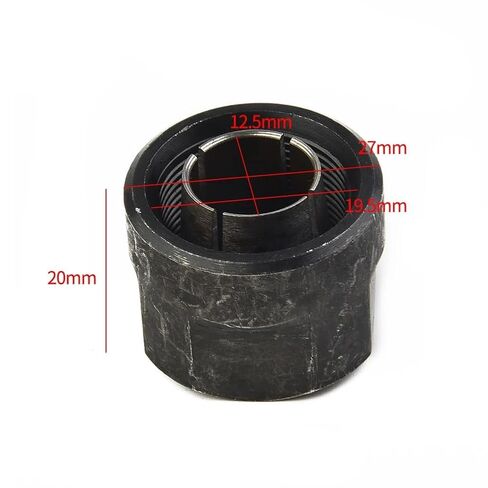 1pc Metal Collet Clamping Nut, 12.5mm Hole Diameter Durable Black Spring Collect Nut in Kuwait