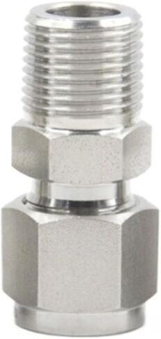 مختبر الضغط العالي 6000 رطل لكل بوصة مربعة 1l8"-1" NPT ذكر 1/16"-1" 2-25 مم أنبوب ضغط الاتحاد 316L وصلة تركيب الأنابيب غير القابل للصدأ UNF الجوز (15.88 مم 5L8 بوصة_3/8") in Kuwait