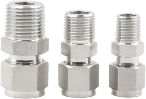 مختبر الضغط العالي 6000 رطل لكل بوصة مربعة 1l8"-1" NPT ذكر 1/16"-1" 2-25 مم أنبوب ضغط الاتحاد 316L وصلة تركيب الأنابيب غير القابل للصدأ UNF الجوز (15.88 مم 5L8 بوصة_3/8") in Kuwait
