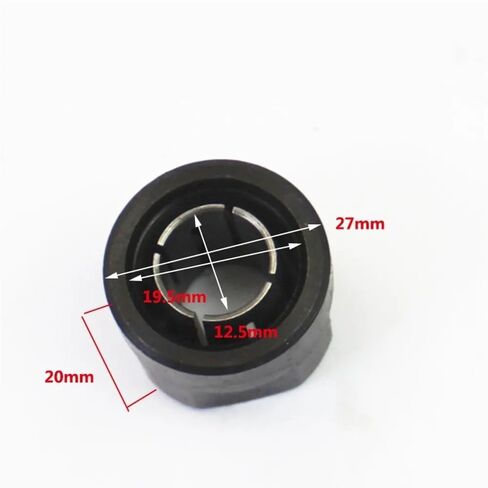 1/2 Inch Metal Collet Nut - 20 * 27mm Black High Hardness Clamping Nut in Kuwait