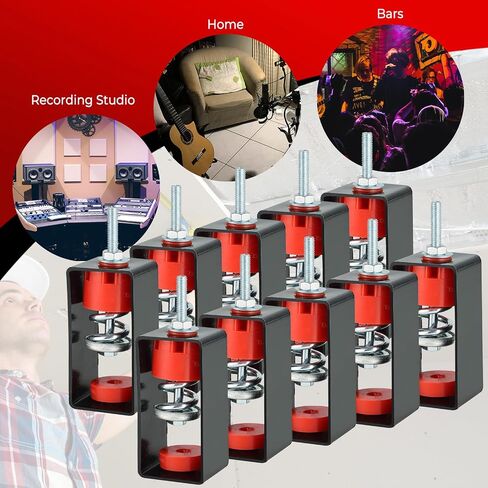 NATGAI 10 Pack Ceiling Spring Vibration Isolator Hangers for A/C Air Handler Bedroom Theater Studio, Anti Vibration, 110 Lb Capacity, 1.20" Deflection in Kuwait