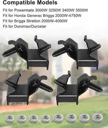4 قطع مولد مضاد للاهتزاز مطاطي مناسب لمحرك Honda Generac Briggs Stratton Dewalt Ryobi 5000 5500 6500 7000 7500 8000 8500 8750 9000 9500W، وسادة ممتصة للصدمات لمولد الديزل البنزين in Kuwait