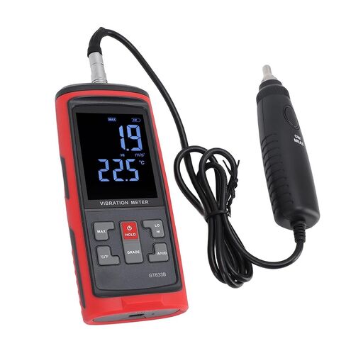Vibration Meter with Color LCD Display – Acceleration, Velocity, Displacement, Frequency & Temperature Testing in Kuwait