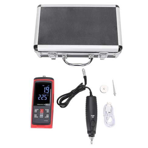 Vibration Meter with Color LCD Display – Acceleration, Velocity, Displacement, Frequency & Temperature Testing in Kuwait