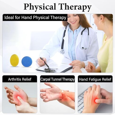 Stress Balls for Adults (6 Pack), 5 Resistance Levels Hand Exercisers for Strength, Hand Strengthening Devices,Squeeze Balls for Hand Therapy,Exercise Squeeze Squishy Wrist Ball, Grip Strength Trainer in Saudi Arabia