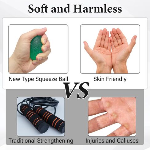 Stress Balls for Adults (6 Pack), 5 Resistance Levels Hand Exercisers for Strength, Hand Strengthening Devices,Squeeze Balls for Hand Therapy,Exercise Squeeze Squishy Wrist Ball, Grip Strength Trainer in Saudi Arabia