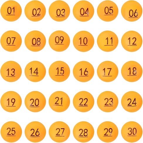 Unomor 30pcs Numbered Raffle Balls Plastic Lottery Game Balls for Party Games Home Entertainment Raffle Drawings Fun Activity Supplies in Kuwait