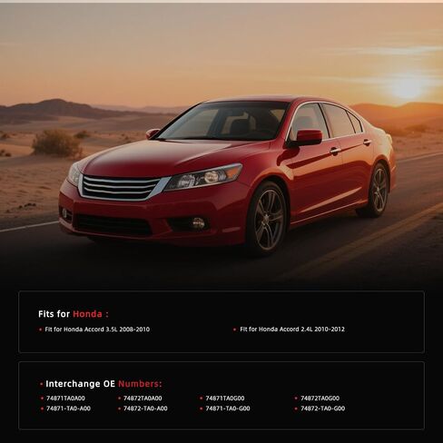 غطاء خلفي لصندوق السيارة زنبرك التواء لسيارة Honda Accord 3.5L 2008-2010، لسيارة Honda Accord 2.4L 2010-2012، قطعتان LH&R مع مشابك، زنبرك فتاحة صندوق السيارة OE 74872TA0A00 74873TA0003 in Kuwait