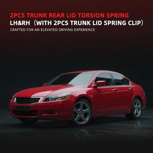 غطاء خلفي لصندوق السيارة زنبرك التواء لسيارة Honda Accord 3.5L 2008-2010، لسيارة Honda Accord 2.4L 2010-2012، قطعتان LH&R مع مشابك، زنبرك فتاحة صندوق السيارة OE 74872TA0A00 74873TA0003 in Kuwait