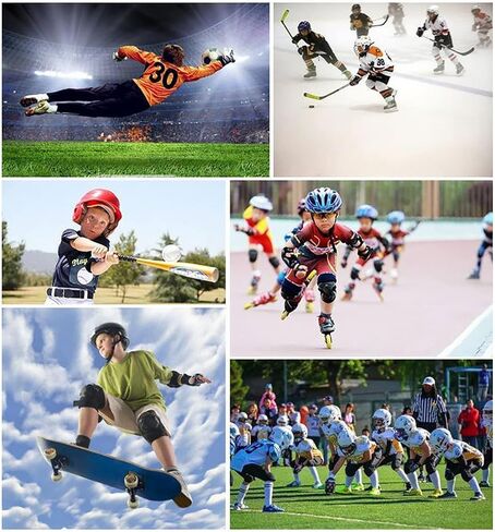 Homeo Rugby Helmet Headguard، كرة قدم ناعمة، غطاء رأس مبطن 7v7 علم Headguards Shell للشباب والأطفال البالغين، حارس مرمى كرة القدم، أسود وأبيض، 19-21 بوصة in Kuwait