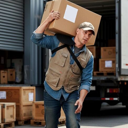 SEWACC Shoulder Pad for Carrying Heavy Objects Thickened Canvas Shoulder Mat Cushion for Farm Work and Construction Unloading in Kuwait