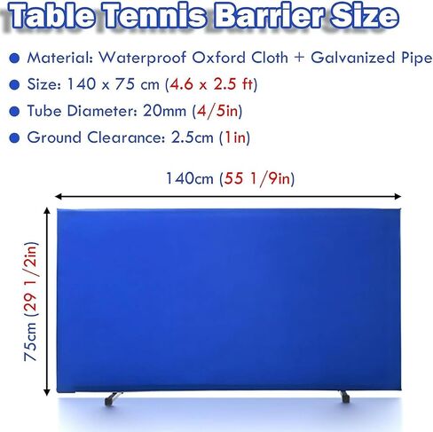 Freestanding Sports Partition Barrier for Easy Ball Pickup in Gyms & Schools, Table Tennis Partition Barrier & Modular Pickleball Court Baffle for Optimal Training & Game Efficiency in Kuwait