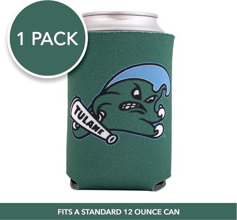 Desert Cactus Tulane University Can Insulator Green Wave Beverage Cooler 1 Pack Foam 12oz Can Holder Single Sided (Design A) in Kuwait