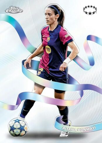 2024/25 Topps Chrome UEFA للسيدات دوري أبطال أوروبا لكرة القدم الناسف بطاقة التداول 7 عبوات صندوق ناسف (3 متوازيات منكسرة صغيرة للألماس لكل صندوق!) in Kuwait