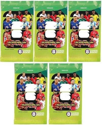 Adrenalyn XL 2026 World Cup x5 Pack ابحث عن أفضل النجوم مثل رونالدو وميسي ويمال والمزيد! in Kuwait