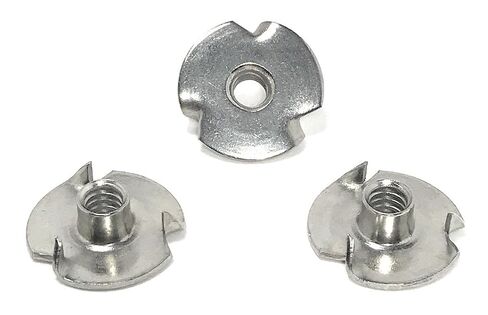 T-NUT Stainless Steel 10-24x3/16 (3 Prong) Tee Nuts (10-24 Thread 3/16" Barrel Length) 18-8 Stainless - (25) Pieces in Kuwait