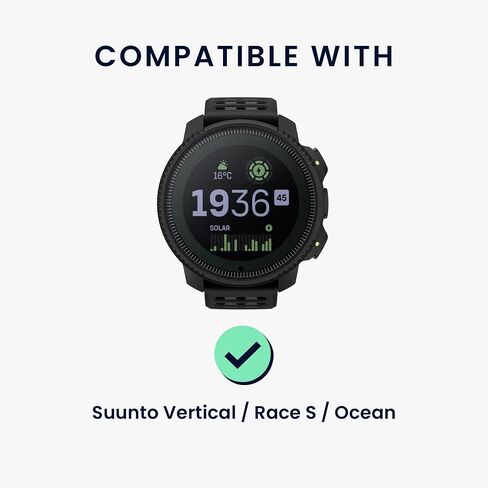 شاحن كابل USB kwmobile متوافق مع كابل Suunto Vertical/Race S/Ocean - حبل شحن للساعة الذكية - أسود in Kuwait