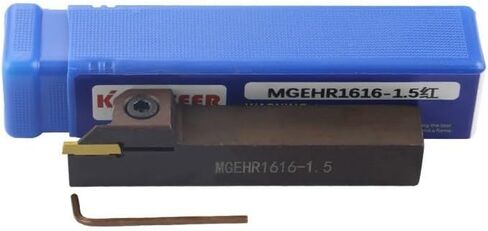 MGEHR1616-1.5 Lathe Grooving Tool Holder with 10PCS MGMN150-G NC3020 Carbide Inserts, 16mm Shank in Kuwait