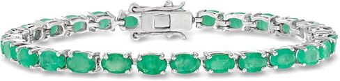 Ross-Simons 11.00 ct. t.w. Emerald Tennis Bracelet in Sterling Silver in Saudi Arabia