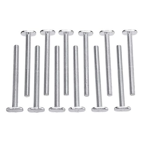 T-Screws,T Slot Drop-in Bolt,12Pcs Screw Fastener Tool，M8X100mm Stud T-Nut Sliding for 30 Series Miter Track Woodworking Tool Hammer Head in Saudi Arabia