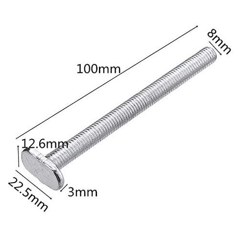 T-Screws,T Slot Drop-in Bolt,12Pcs Screw Fastener Tool，M8X100mm Stud T-Nut Sliding for 30 Series Miter Track Woodworking Tool Hammer Head in Saudi Arabia