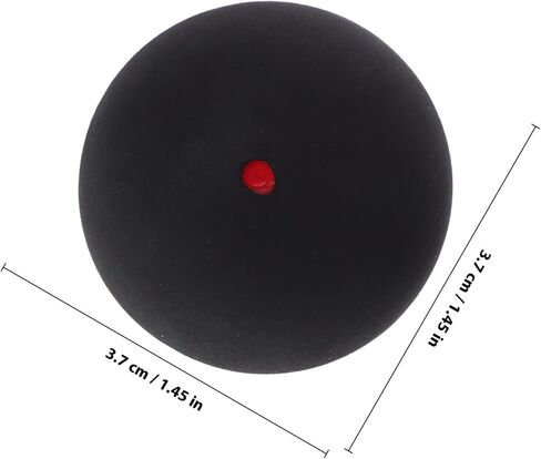 Toyvian Single Dot Racket Ball 37mm Rubber Elastic Squash Ball Lightweight for Teenagers to Passing Distance and Increase Arm Strength at Home Practice in Kuwait