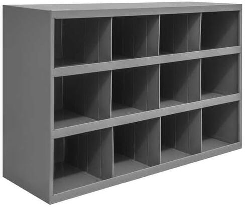 Pigeonhole Bin Unit, 12 Compartments, 12 in D x 23 7/8 in H x 33 3/4 in W, Steel, Mfr: 330-95-A in Kuwait