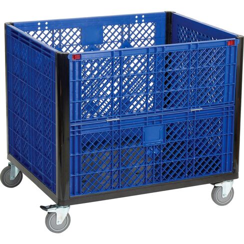 حاوية حائط بفتحات تهوية سهلة التجميع من Global Industrial 603087DC - بوابة إسقاط وعجلات - 39.25 × 31.50 × 34 بوصة. in Kuwait