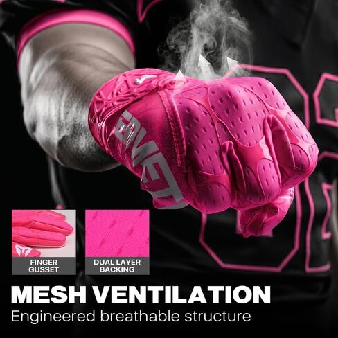 ermete R1 Football Gloves - Ultra Sticky Breathable Men's Receiver Gloves Youth Adult in Kuwait