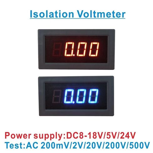 1 قطعة YB5135Bi AC Isolaion الفولتميتر LED الجهد الرقمي متر مراقب الجهد الكاشف 7107 فولت لوحة متر 200mV 2V 20V 200V 500V (الأزرق، AC200V، إمدادات الطاقة DC24V) in Kuwait