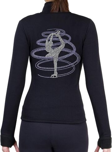 سترة NY2 SPORTSWEAR من الصوف القطبي للتزلج على الجليد مع أحجار الراين JR254LP - مقاسات الأطفال - (بنفسجي فاتح، صغير للأطفال) in Kuwait