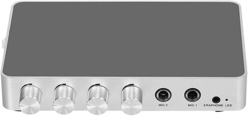 KM200 كاريوكي جهاز مزج الصوت المحمولة نظام ستيريو رقمي ديو 4K/2K HDMI مضخم كاريوكي مع ميكروفون مزدوج الولايات المتحدة التوصيل in Kuwait