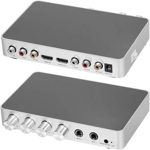 KM200 كاريوكي جهاز مزج الصوت المحمولة نظام ستيريو رقمي ديو 4K/2K HDMI مضخم كاريوكي مع ميكروفون مزدوج الولايات المتحدة التوصيل in Kuwait