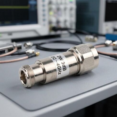 N-Type RF مخفف ثابت محوري 3dB 2W، DC-4 جيجا هرتز 50 أوم ذكر إلى موصل سالب، SWR منخفض in Kuwait