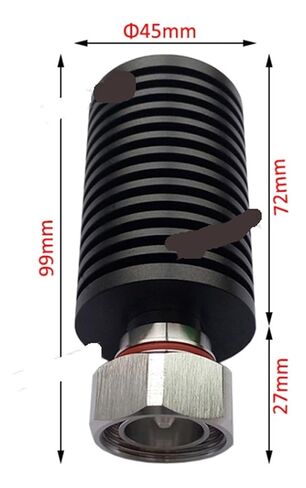 50W DIN Male 50 Ohm RF Coaxial Dummy Load IP20 DC-3GHz Base Station Microwave Terminal in Kuwait