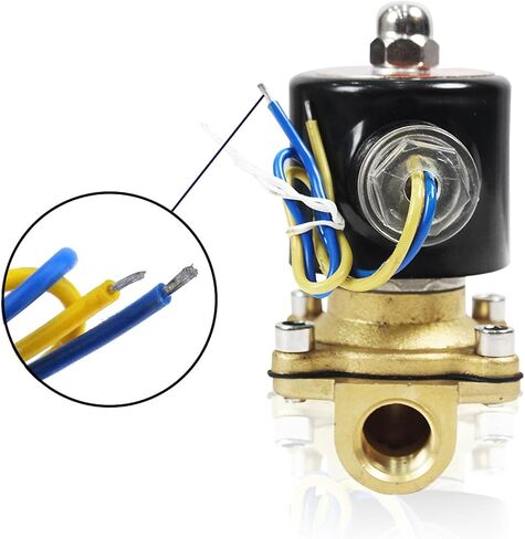BACOENG VITON 3/4 "صمام الملف اللولبي الكهربائي النحاسي، 110 فولت تيار متردد مغلق عادة in Kuwait