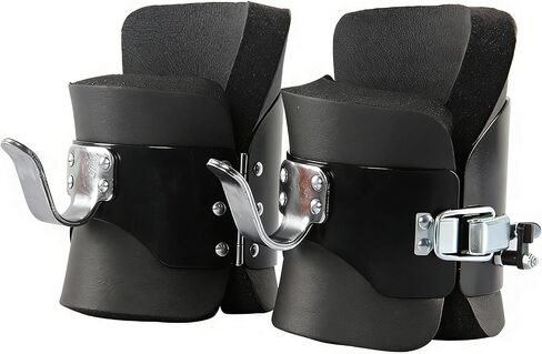 Anti Gravity Inversion Hang Up Boots - Heavy Duty Ankle Holders for Pull Up Bar, Black Padded Foam Fitness Equipment with Locking Buckles, Bearing Capacity 150KG, Includes 2m Safety Rope in Kuwait