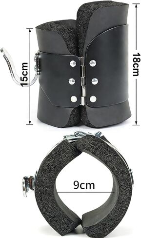 Anti Gravity Inversion Hang Up Boots - Heavy Duty Ankle Holders for Pull Up Bar, Black Padded Foam Fitness Equipment with Locking Buckles, Bearing Capacity 150KG, Includes 2m Safety Rope in Kuwait