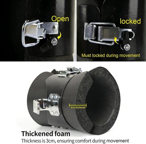 Anti Gravity Inversion Hang Up Boots - Heavy Duty Ankle Holders for Pull Up Bar, Black Padded Foam Fitness Equipment with Locking Buckles, Bearing Capacity 150KG, Includes 2m Safety Rope in Kuwait