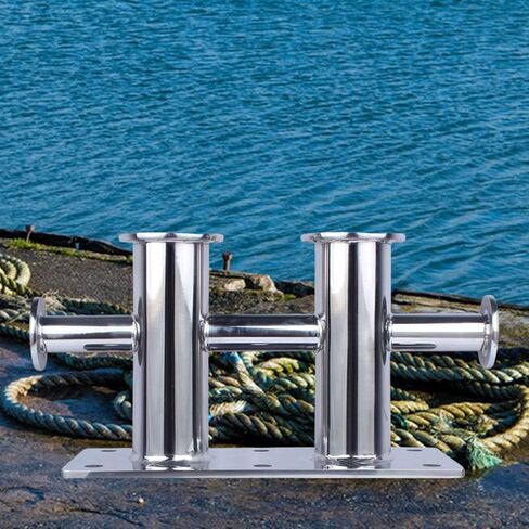 Double Cross Bollard Mooring Bitt Anchor Cleat 10.24x4.72x6.38 Inch (26x12x16.2cm) 316 Stainless Steel Marine Hardware for Speedboats Yachts Fishing Boats in Kuwait