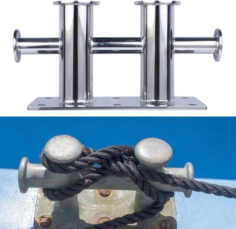 Double Cross Bollard Mooring Bitt Anchor Cleat 10.24x4.72x6.38 Inch (26x12x16.2cm) 316 Stainless Steel Marine Hardware for Speedboats Yachts Fishing Boats in Kuwait