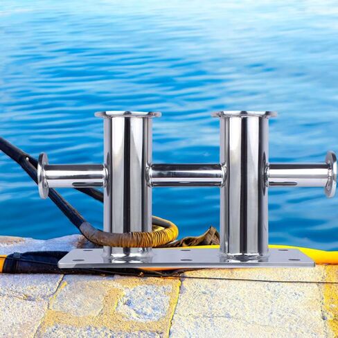 Double Cross Bollard Mooring Bitt Anchor Cleat 10.24x4.72x6.38 Inch (26x12x16.2cm) 316 Stainless Steel Marine Hardware for Speedboats Yachts Fishing Boats in Kuwait