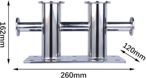 Double Cross Bollard Mooring Bitt Anchor Cleat 10.24x4.72x6.38 Inch (26x12x16.2cm) 316 Stainless Steel Marine Hardware for Speedboats Yachts Fishing Boats in Kuwait