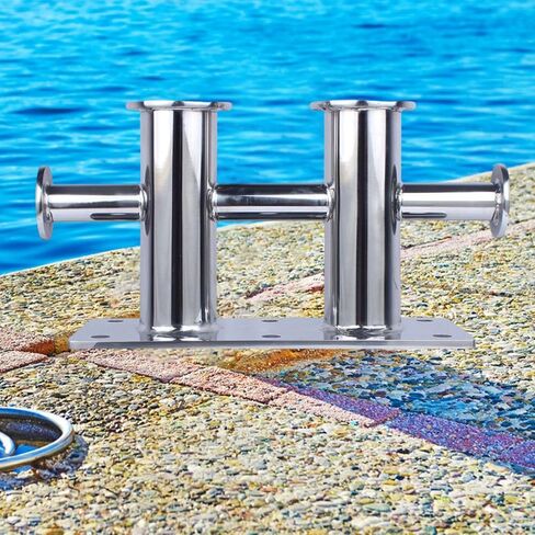 Double Cross Bollard Mooring Bitt Anchor Cleat 10.24x4.72x6.38 Inch (26x12x16.2cm) 316 Stainless Steel Marine Hardware for Speedboats Yachts Fishing Boats in Kuwait
