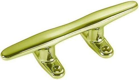 Solid Brass Nautical Cleat by Shiplights (for Hooks, Handle, Draw Pulls, etc) (5", Unlacquered Polished Brass) in Kuwait