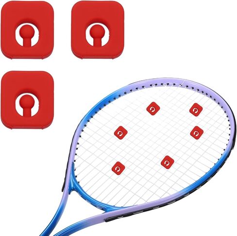 Tennis Racket Dampener, Cute Vibration Dampener Shock Absorber Funny Tennis Soft Silicone Accessory Square in Kuwait