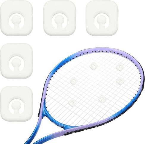 Tennis Racket Dampener, Cute Vibration Dampener Shock Absorber Funny Tennis Soft Silicone Accessory Square in Kuwait
