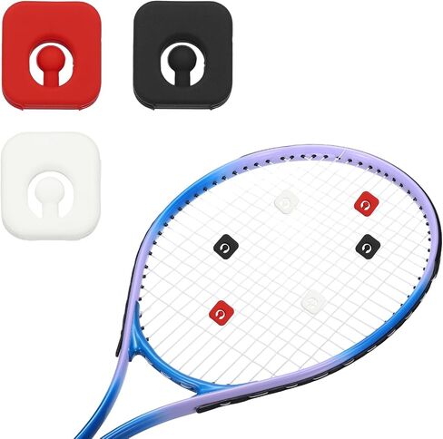 Tennis Racket Dampener, Cute Vibration Dampener Shock Absorber Funny Tennis Soft Silicone Accessory Square in Kuwait