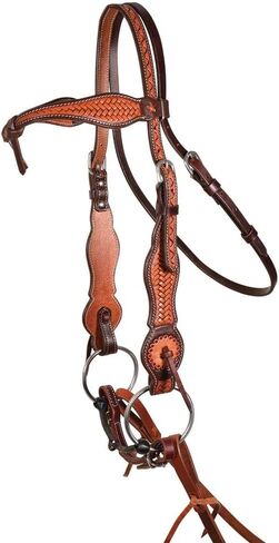 شنايدرز دبل إس Basketweave Futurity Browband Headstall | تصميم Basketweave ملفت للنظر | قابل للتعديل مثالي للاستخدام اليومي | جودة اللجام | حجم الحصان الكامل in Kuwait