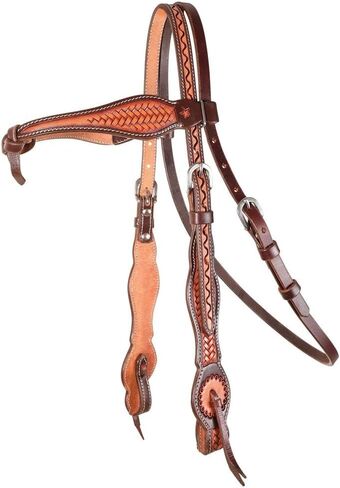 شنايدرز دبل إس Basketweave Futurity Browband Headstall | تصميم Basketweave ملفت للنظر | قابل للتعديل مثالي للاستخدام اليومي | جودة اللجام | حجم الحصان الكامل in Kuwait